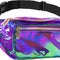 Purple Holographic Clear Fanny Pack