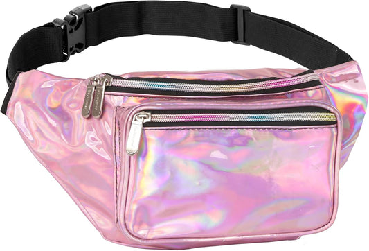 Pale Pink Holographic Fanny Pack